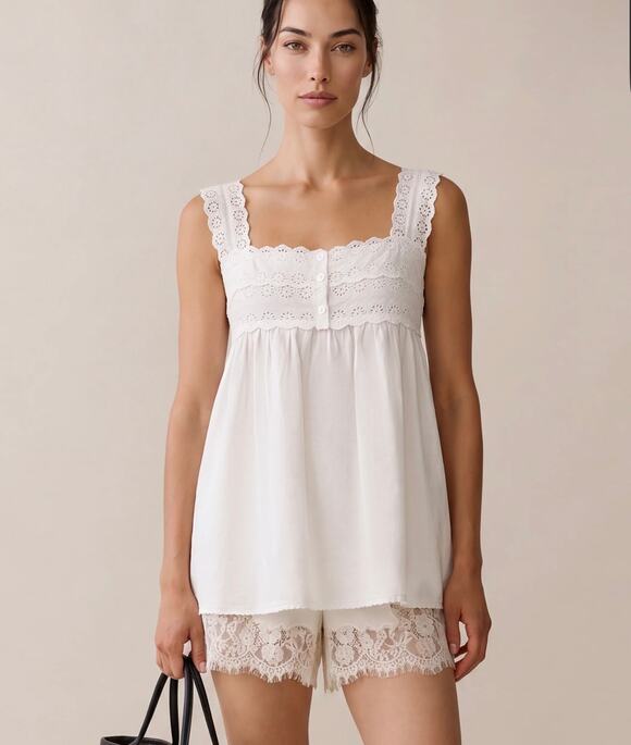 Sorella Tops - Few Moda sorella Kaylor Cotton Top white $147 Sz 4